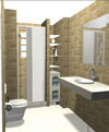 3D Απεικόνιση μπάνιου Νο 2 ΟΨΗ 2