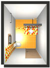 3D Απεικόνιση μπάνιου Νο 1 ΠΑΝΟΨΗ