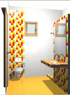 3D Απεικόνιση μπάνιου Νο 1 ΟΨΗ 2